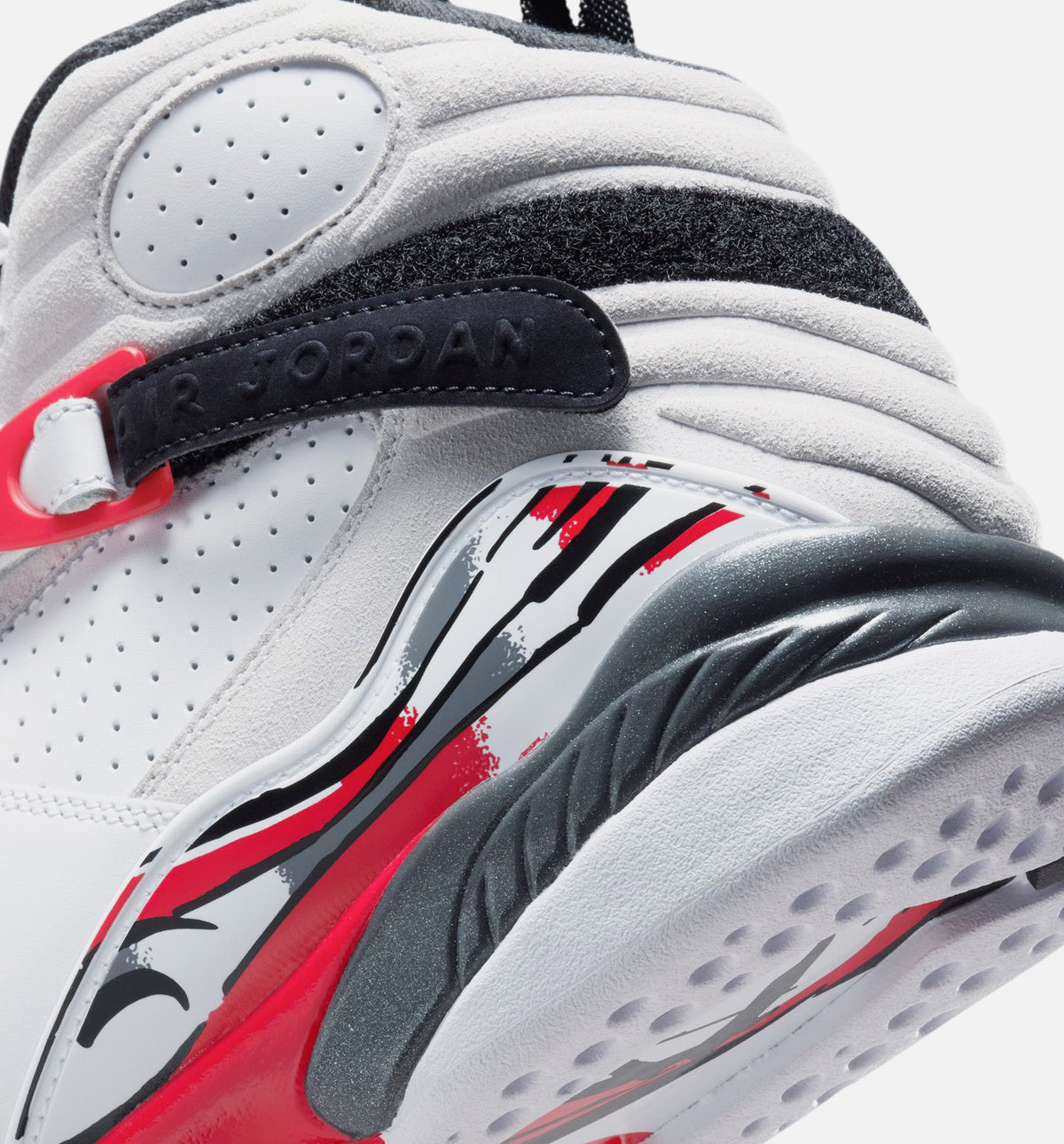 Air Jordan 8 Retro White And True Red Mens Lifestyle Shoe - WhiteBlackTrue Red