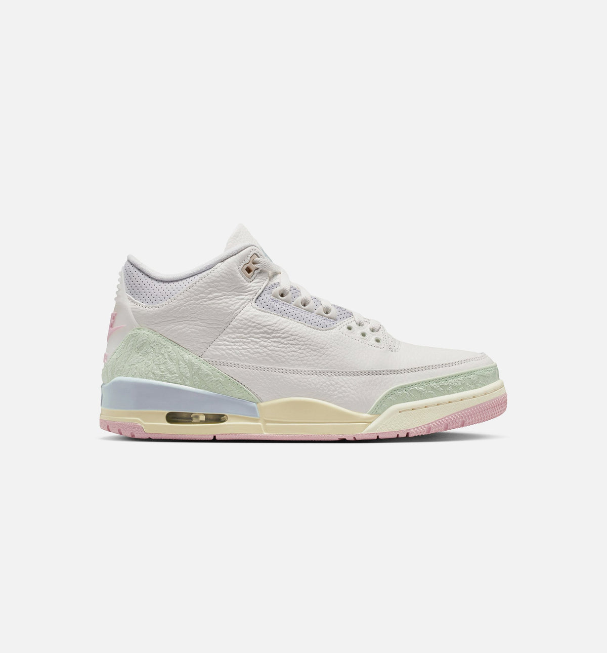 Air Jordan 3 Retro Sail And Jade Aura Mens Lifestyle Shoe - SailJade AuraAuraIced Carmine