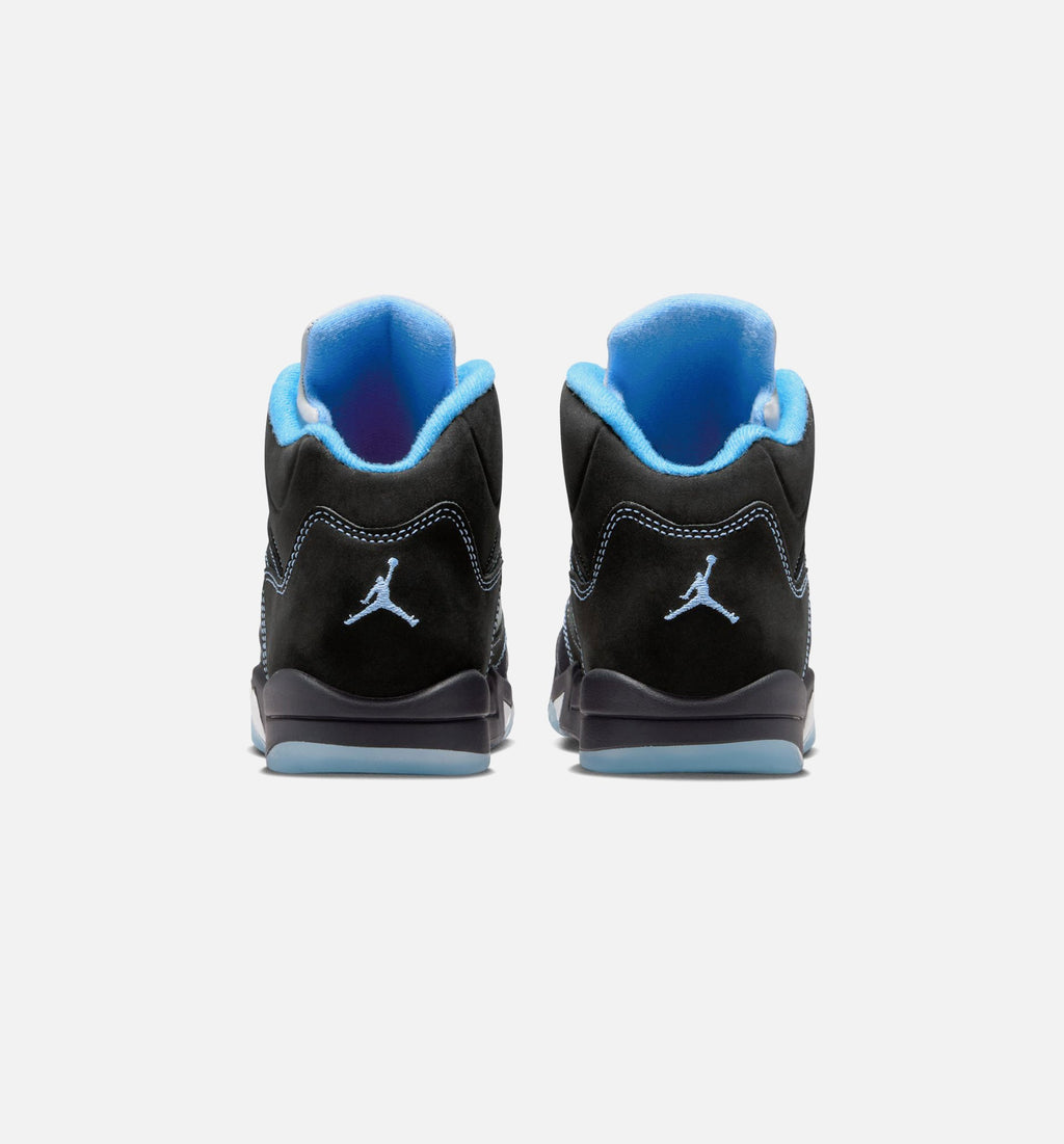 Air Jordan 5 Retro Black Carolina Preschool Lifestyle Shoe - BlackUniversity BlueWhite Free Shipping