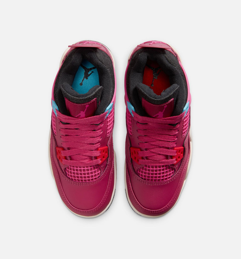 Air Jordan 4 Retro She's A Star Grade School Lifestyle Shoe - Sweet BeetDesert PinkOff NoirChalk