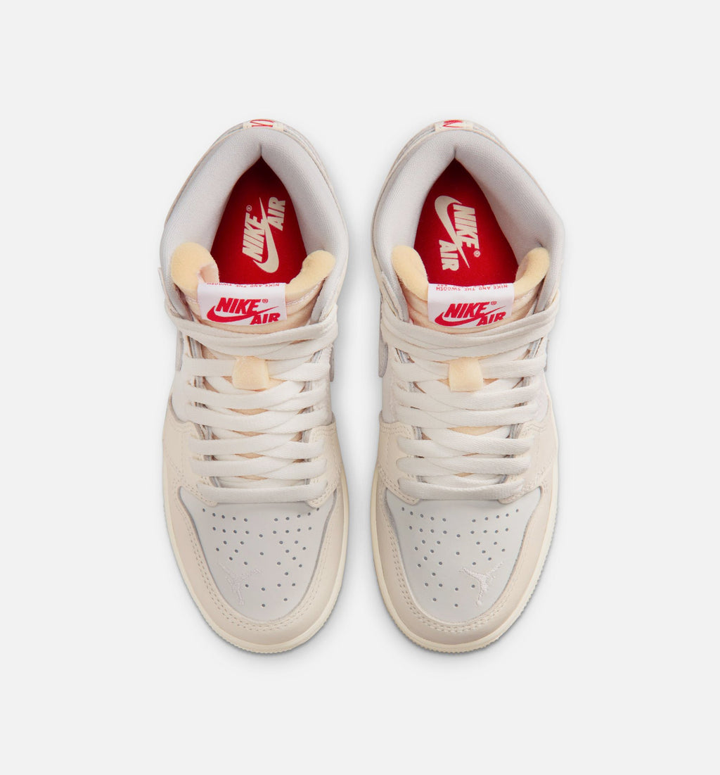 Air Jordan 1 Retro High OG Sail Grade School Lifestyle Shoe - SailUniversity RedPale IvoryCoconut MilkPhantom