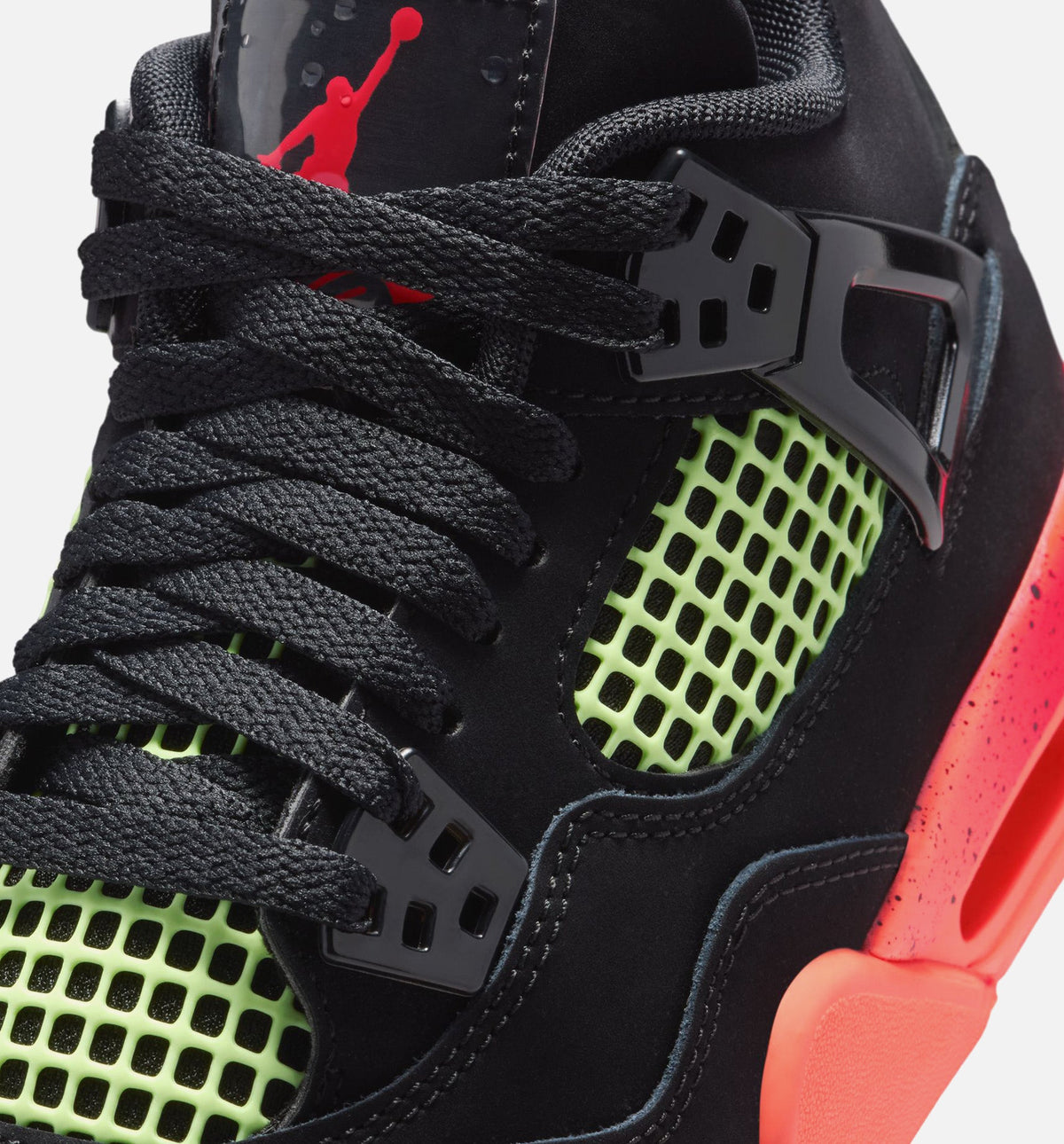 Air Jordan 4 Retro Black Infrared 23 Grade School Lifestyle Shoe - BlackInfrared 23Bright Mango