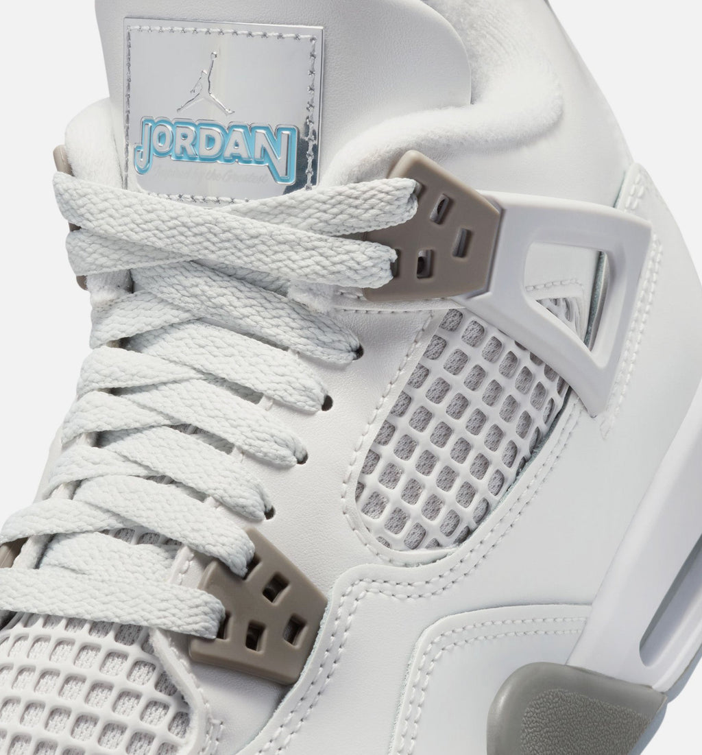 Air Jordan 4 Retro Blue Chill Grade School Lifestyle Shoe - Photon DustBlue ChillFlat PewterWhiteBlue Tint