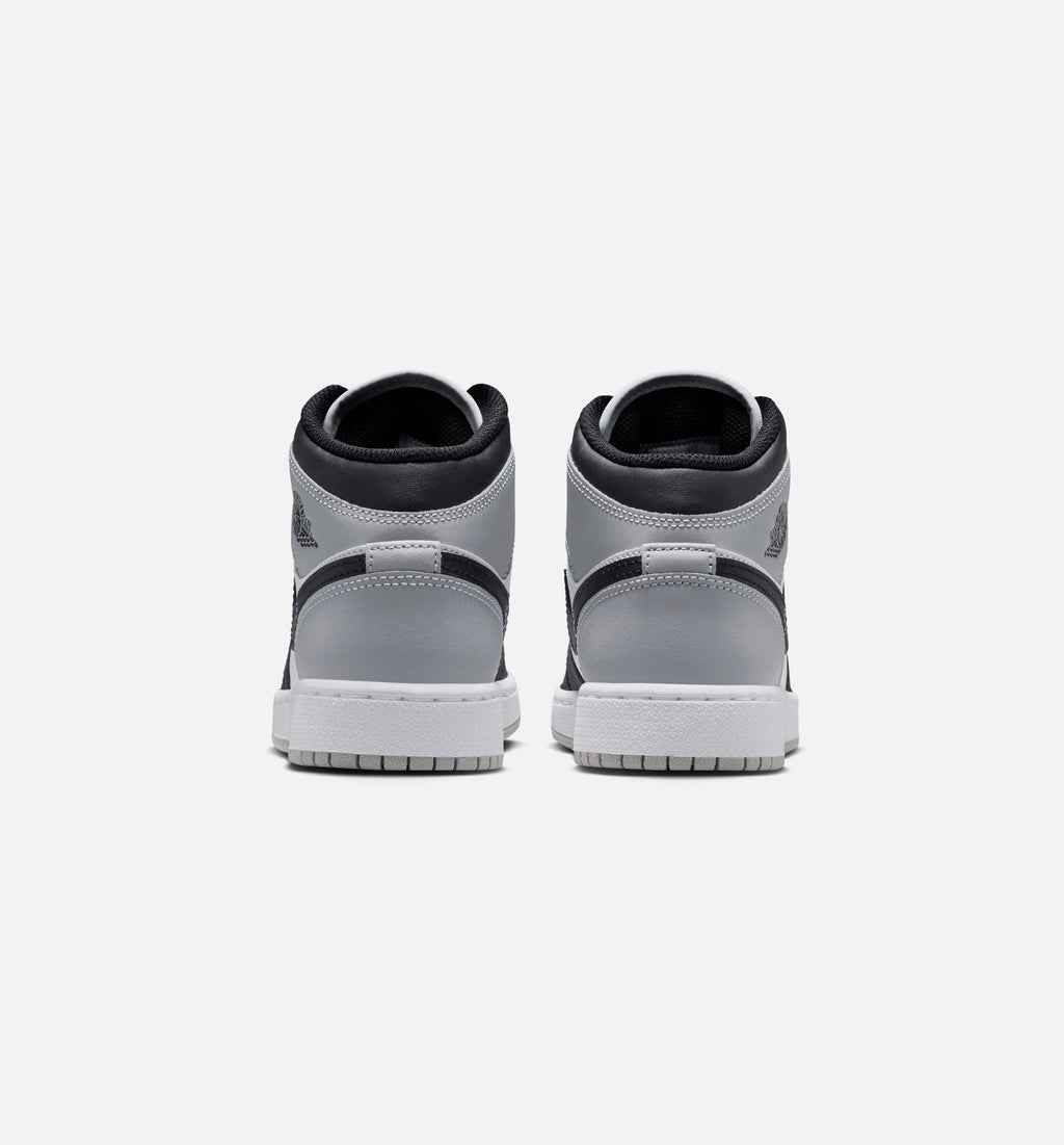 Air Jordan 1 Mid Grade School Sneakers - Light Smoke Grey