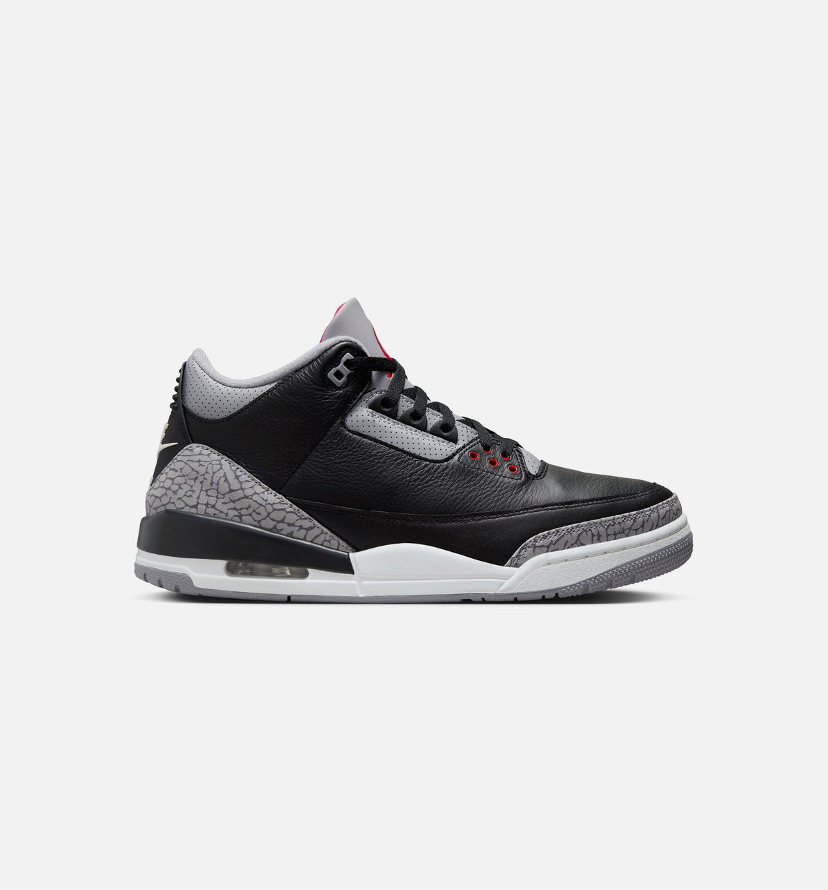 Air Jordan 3 Retro Black Cement Mens Lifestyle Shoe - BlackFire RedCement GreySummit White