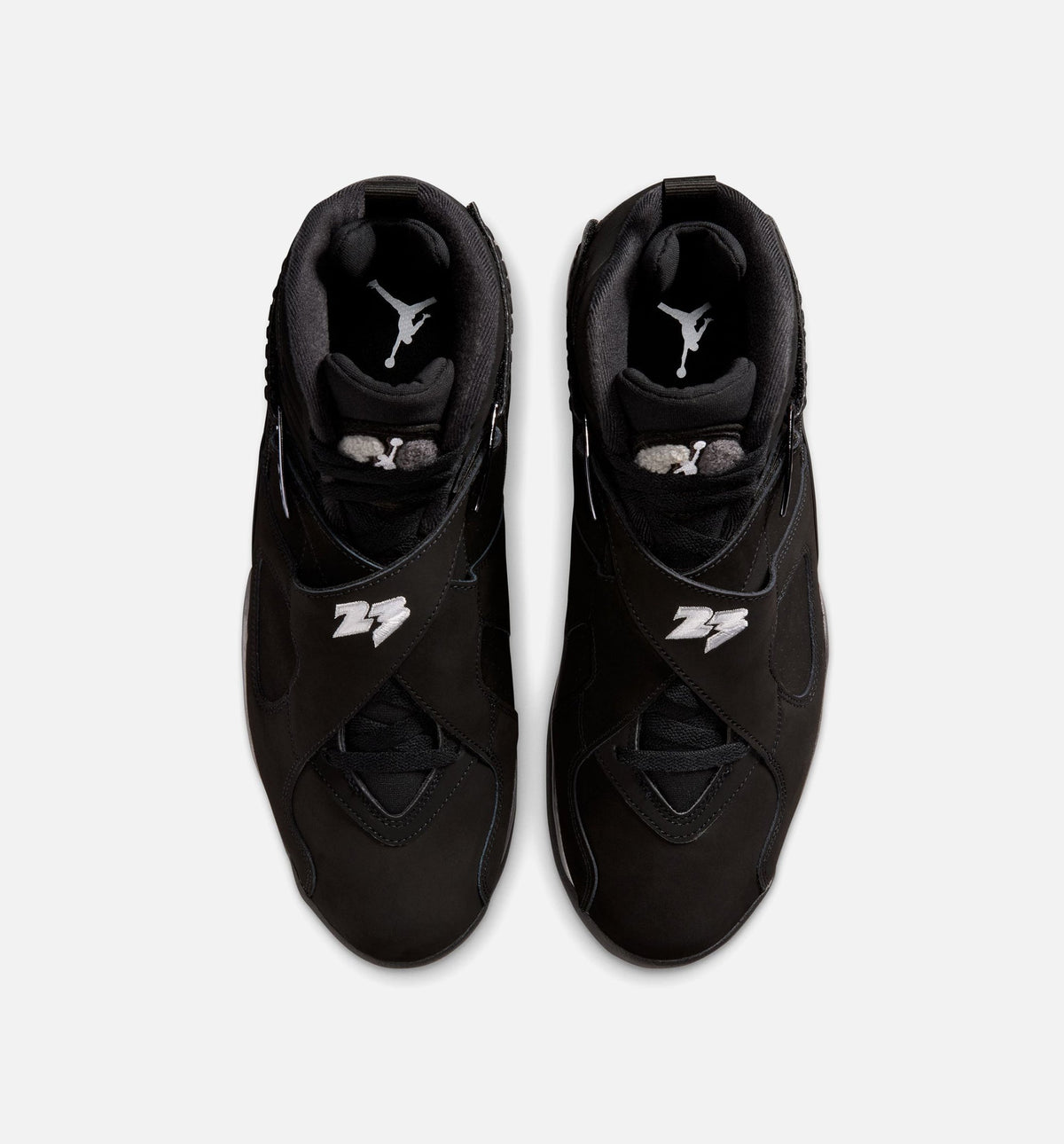 Air Jordan 8 Retro Chrome Black And Light Graphite Mens Lifestyle Shoe - BlackWhiteLight Graphite