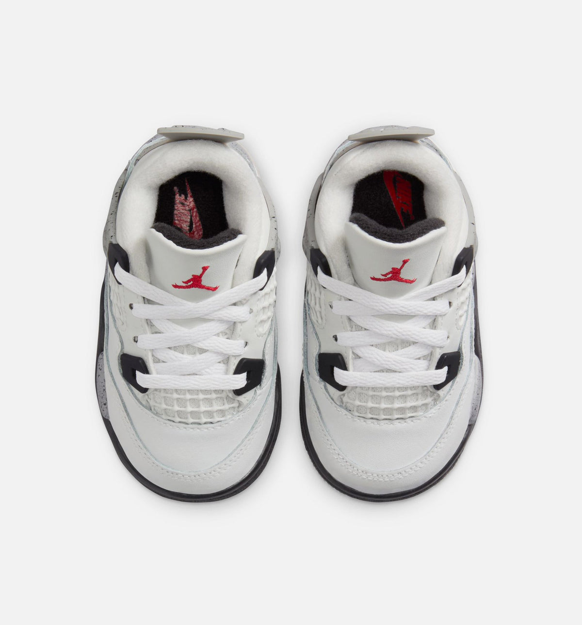 Air Jordan 4 Retro White Cement Infant Toddler Lifestyle Shoe - Summit WhiteFire RedCement GreyBlack