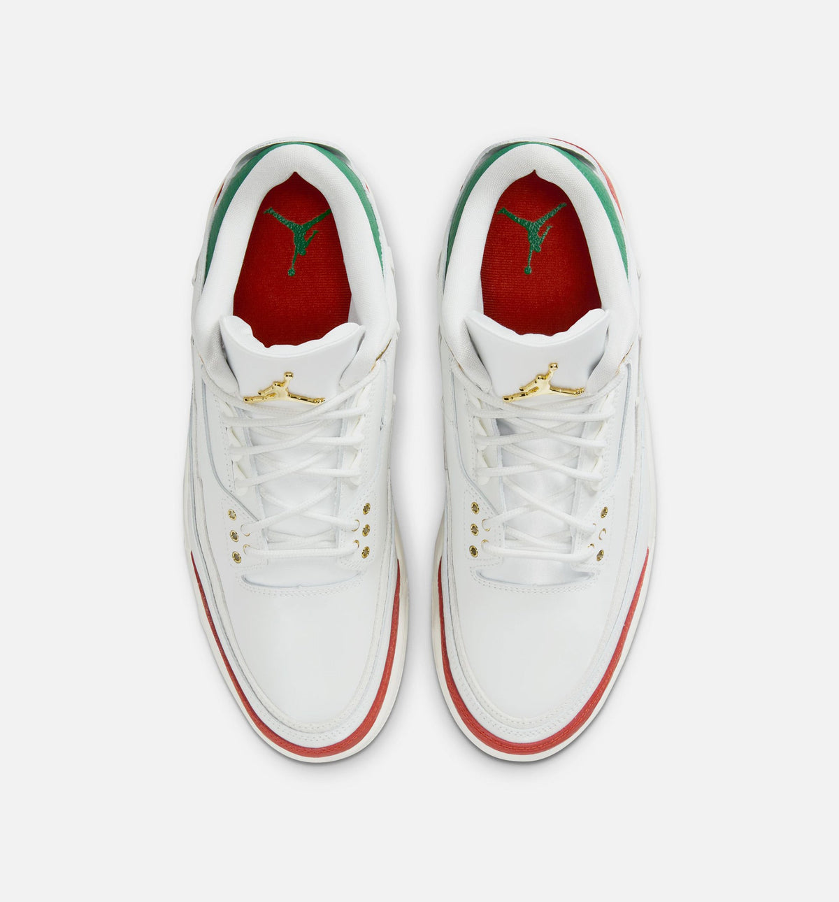 Air Jordan 3 Retro El Vuelo Mens Lifestyle Shoe - Summit WhitePine GreenDragon RedMetallic Gold