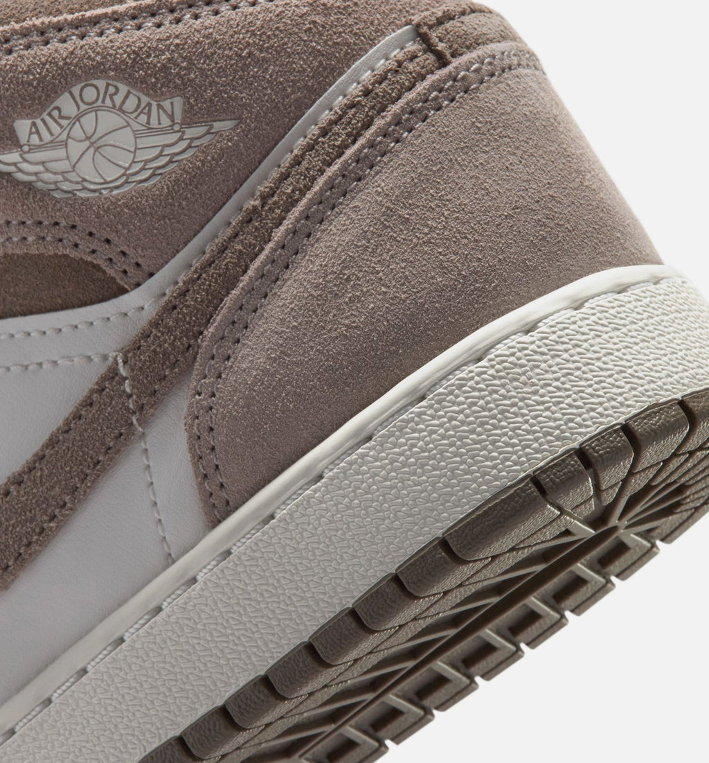 Air Jordan 1 Mid Grade School Sneakers - Enigma Stone