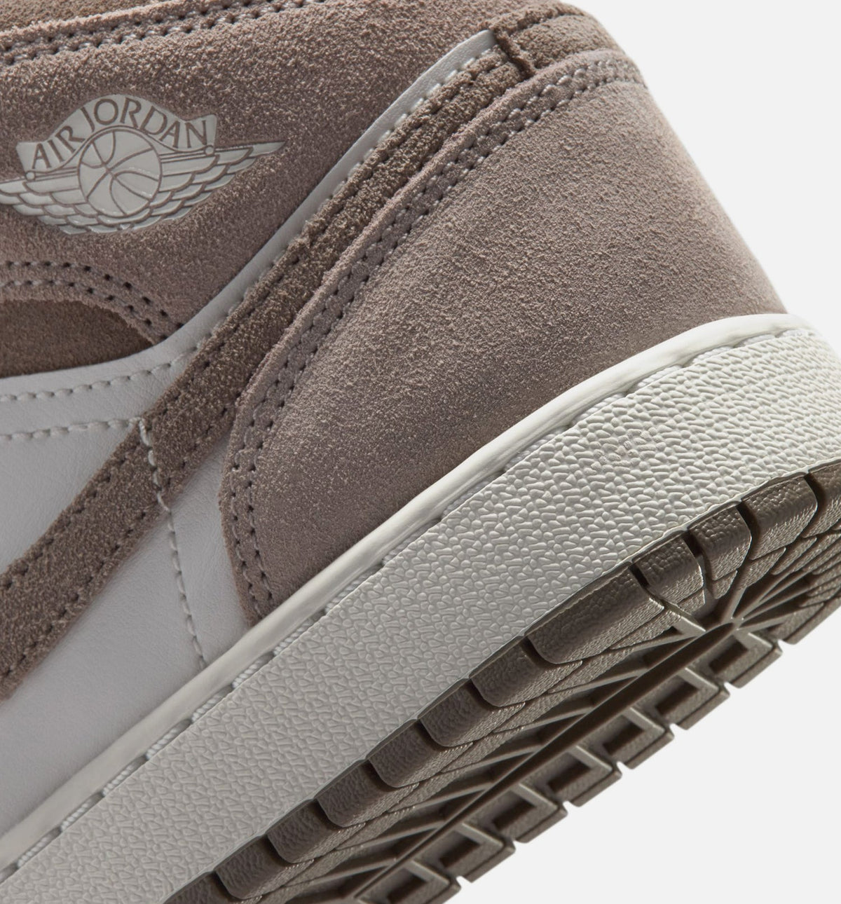 Air Jordan 1 Mid Grade School Sneakers - Enigma Stone