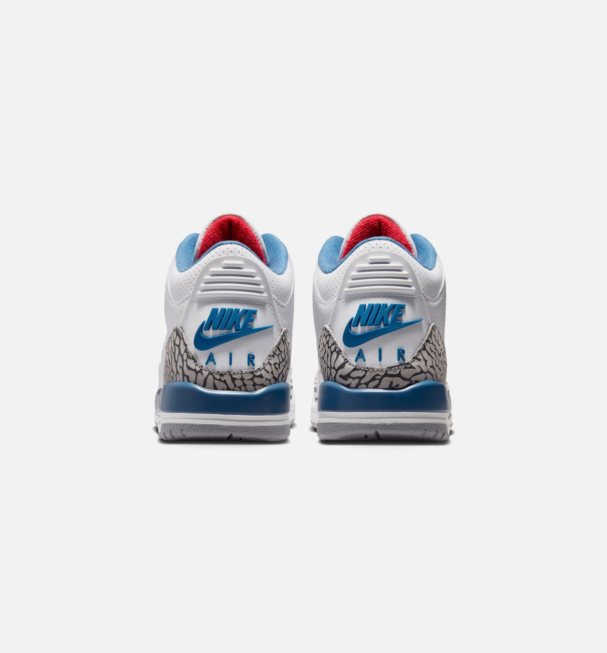 Air Jordan 3 Retro OG True Blue Grade School Lifestyle Shoe - WhiteFire RedTrue Blue Free Shipping