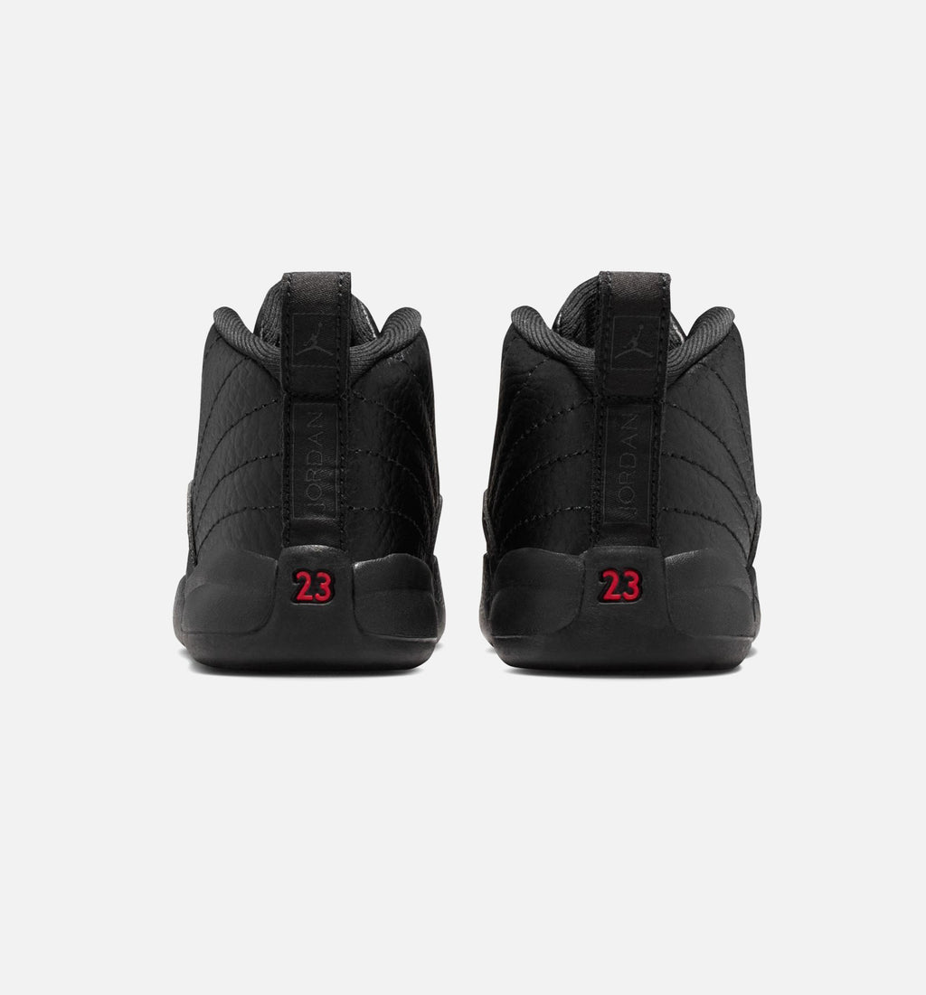 Air Jordan 12 Retro Bloodline Infant Toddler Lifestyle Shoe - BlackVarsity Red Free Shipping