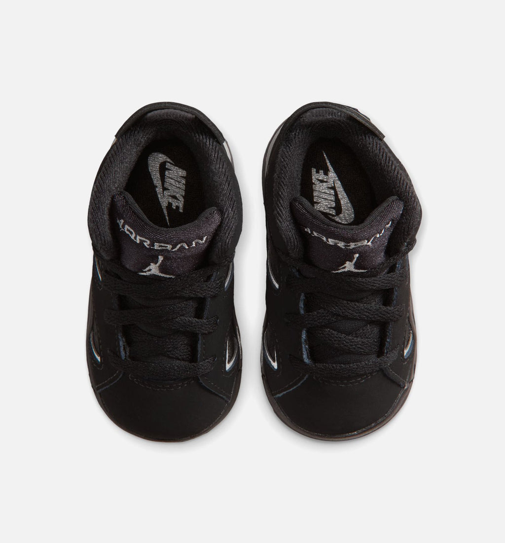 Air Jordan 6 Cap & Gown Infant Toddler Lifestyle Shoe - BlackReflective SilverBlack Free Shipping
