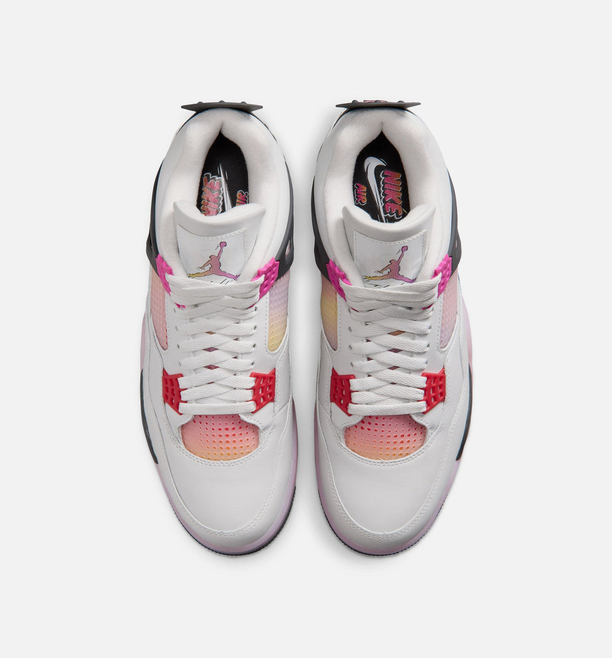 Air Jordan 4 Retro Comic Mens Lifestyle Shoe - Off WhiteFire PinkAnthracite Free Shipping