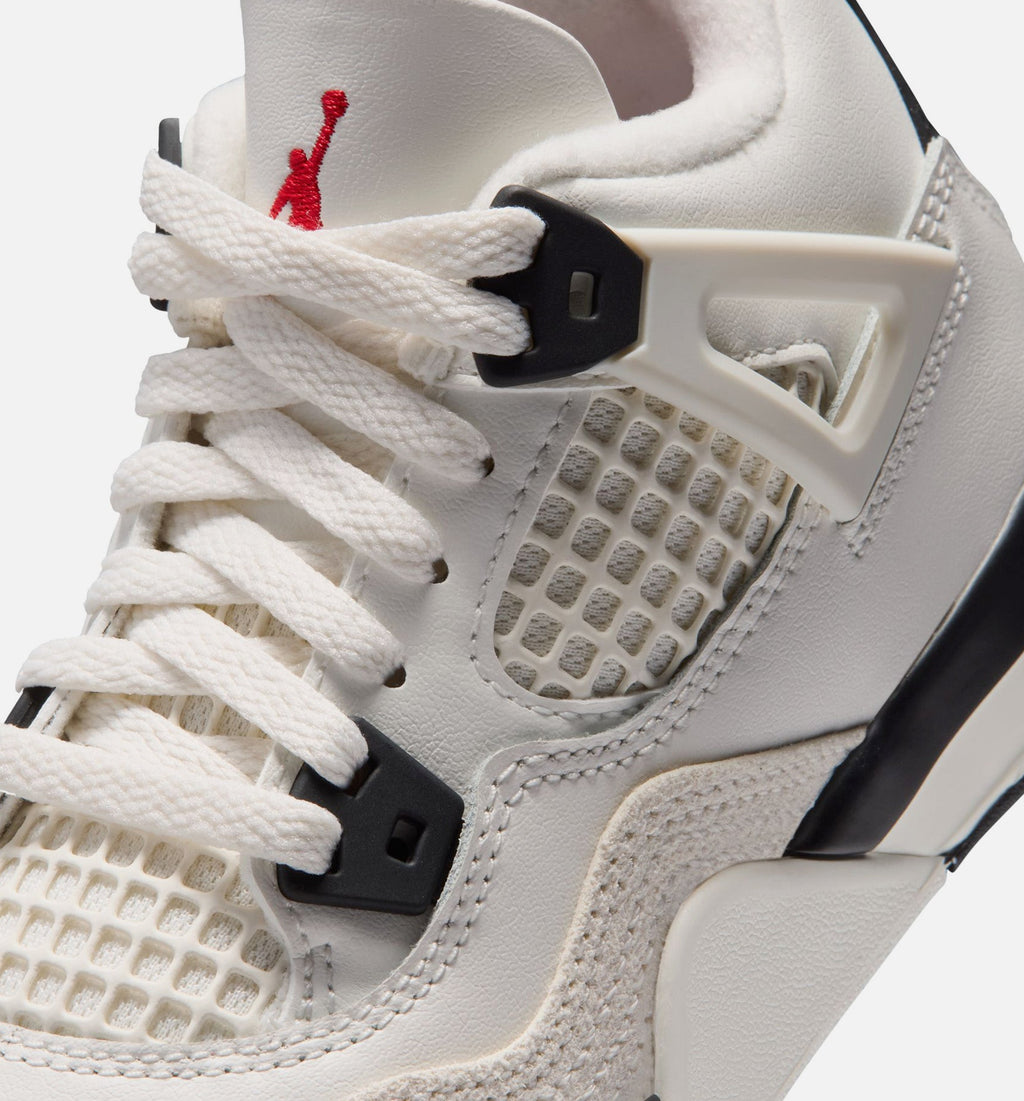 Air Jordan 4 Retro Flight Club Preschool Lifestyle Shoe - SailBlackUniversity Red