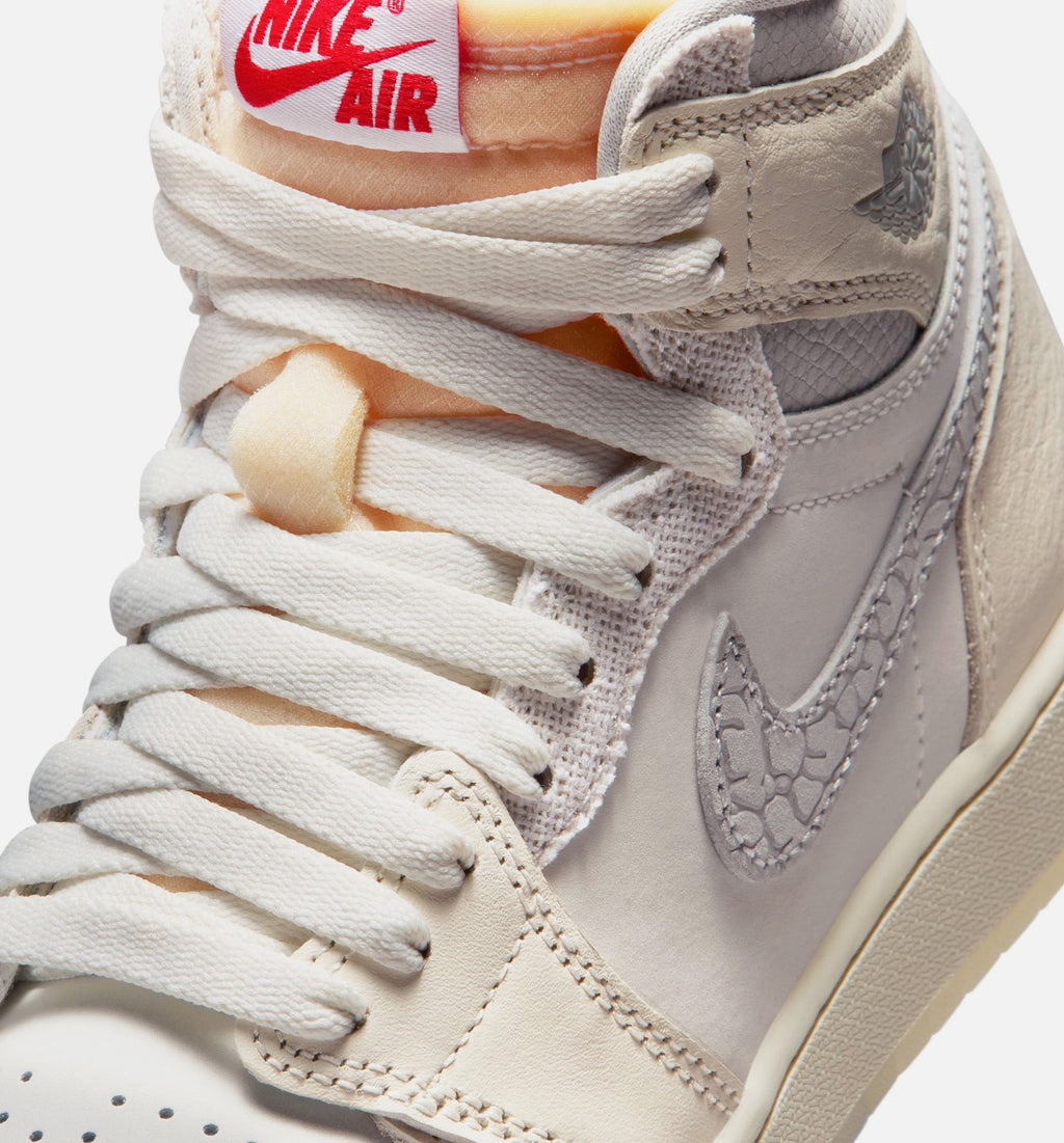 Air Jordan 1 Retro High OG Sail Grade School Lifestyle Shoe - SailUniversity RedPale IvoryCoconut MilkPhantom