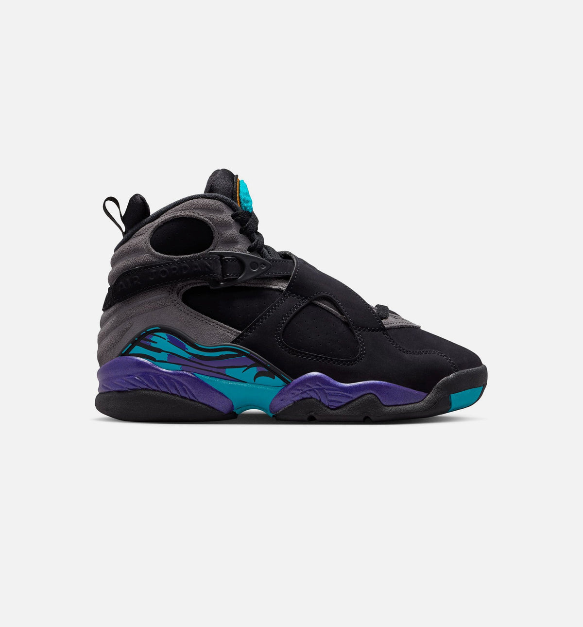 Air Jordan 8 Retro Aqua Grade School Lifestyle Shoe - BlackMulti ColorBright ConcordMulti Color