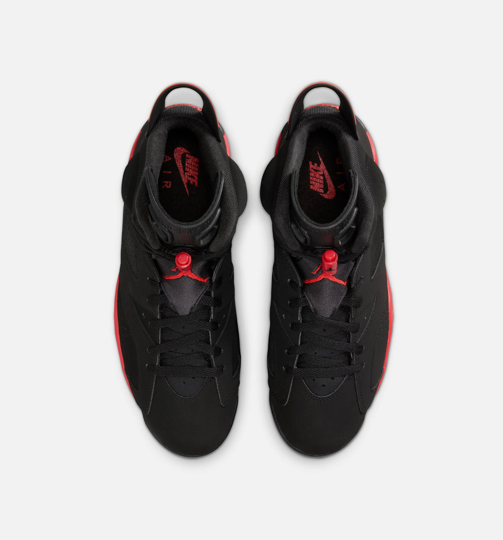 Air Jordan 6 Retro Infrared Salesman Mens Lifestyle Shoe - BlackLight Crimson