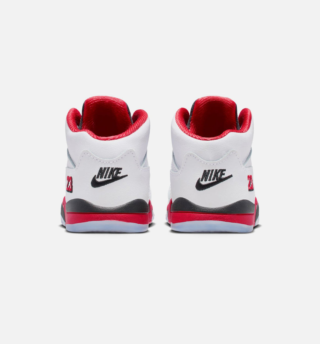 Air Jordan 5 Retro Fire Red Infant Toddler Lifestyle Shoe - Fire RedWhite