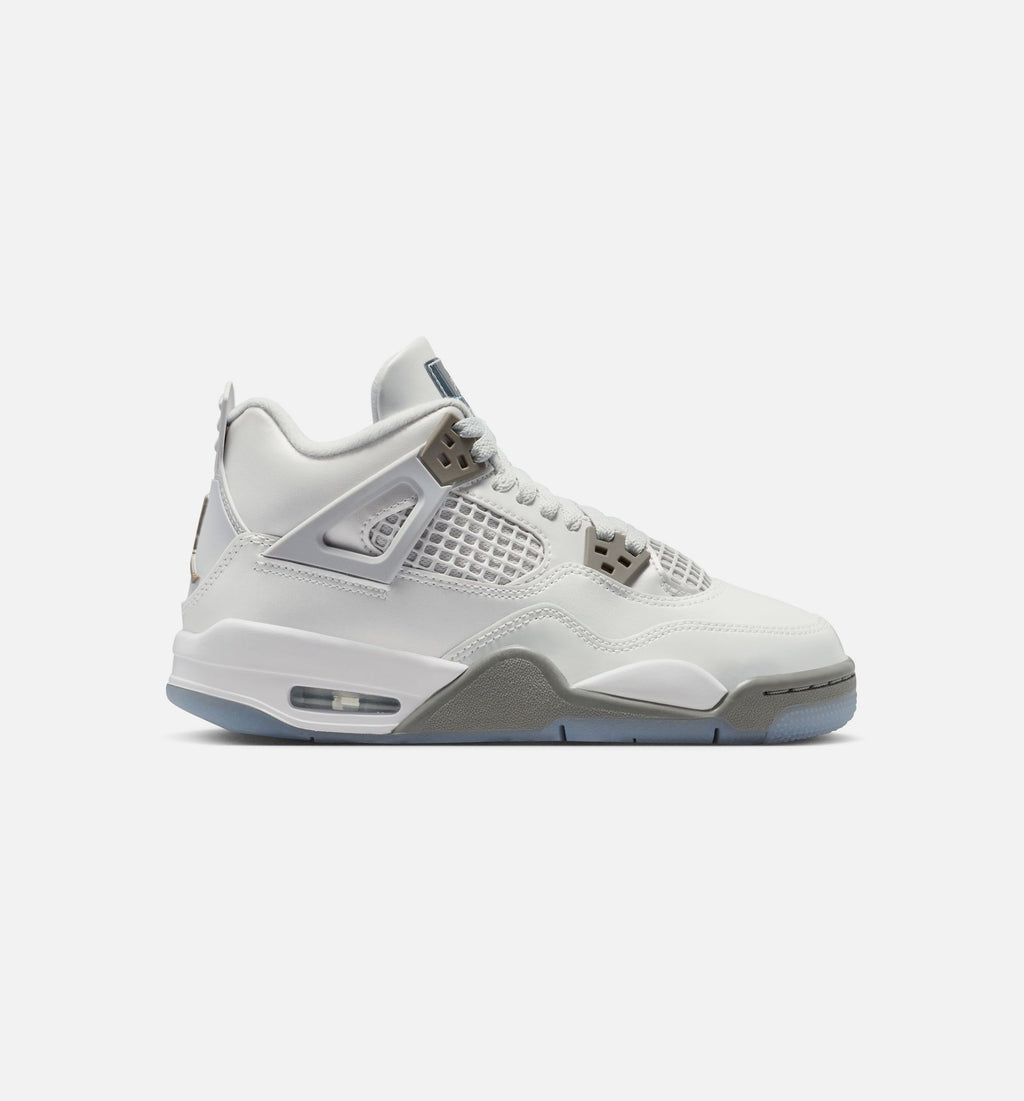 Air Jordan 4 Retro Blue Chill Grade School Lifestyle Shoe - Photon DustBlue ChillFlat PewterWhiteBlue Tint