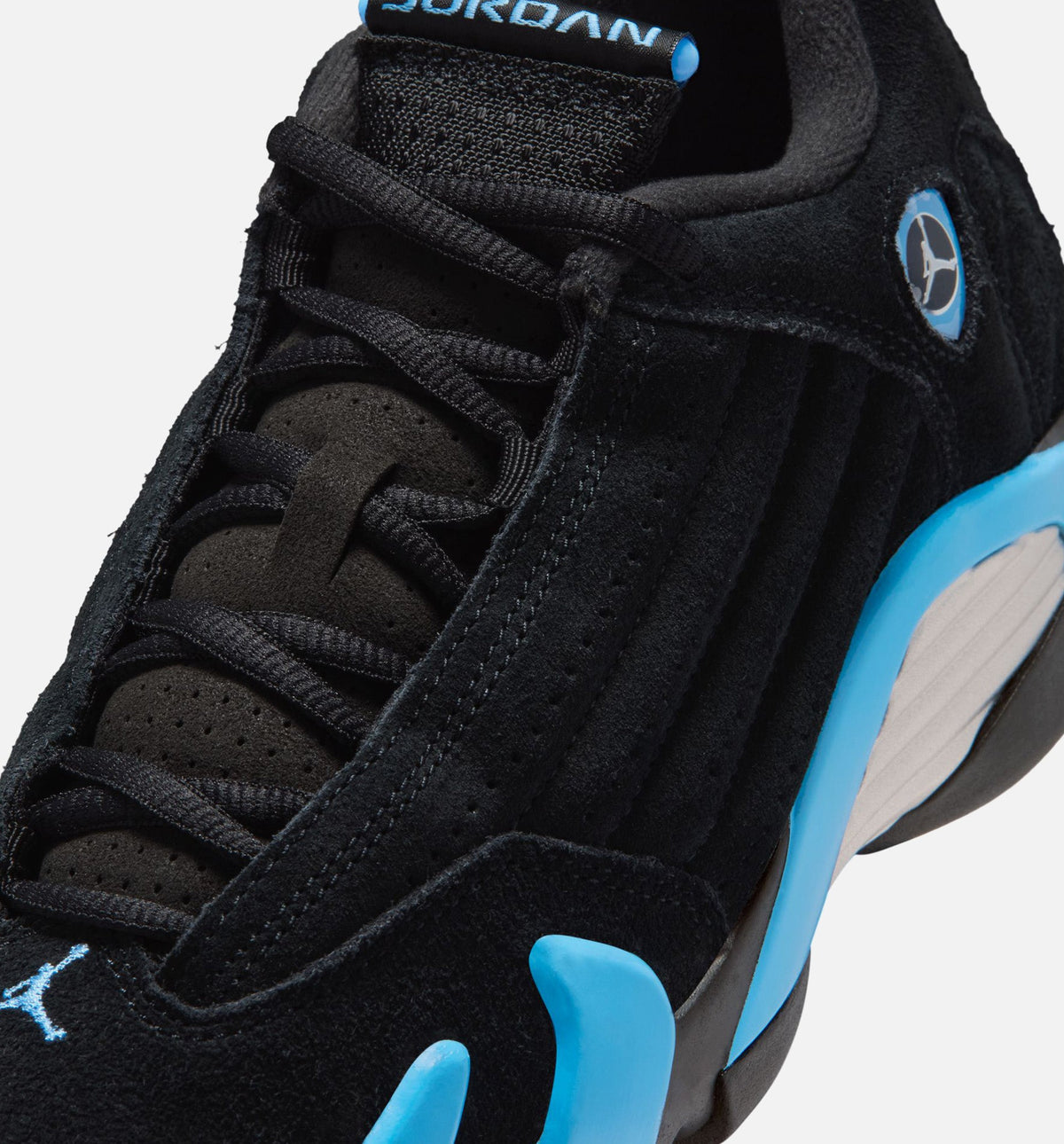 Air Jordan 14 Retro Black University Blue Grade School Lifestyle Shoe - BlackWhiteUniversity Blue