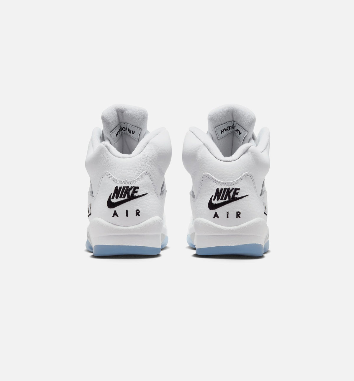 Air Jordan 5 Retro OG White Metallic Grade School Lifestyle Shoe - WhiteBlackMetallic Silver Free Shipping