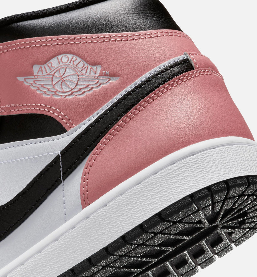 Air Jordan 1 Mid Men's Sneakers - White / Rust Pink