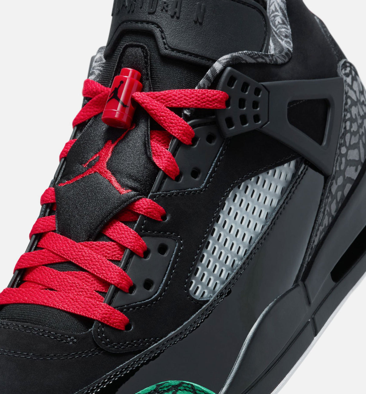 Spizike Low Mens Lifestyle Shoe - BlackClassic GreenWhiteVarsity Red