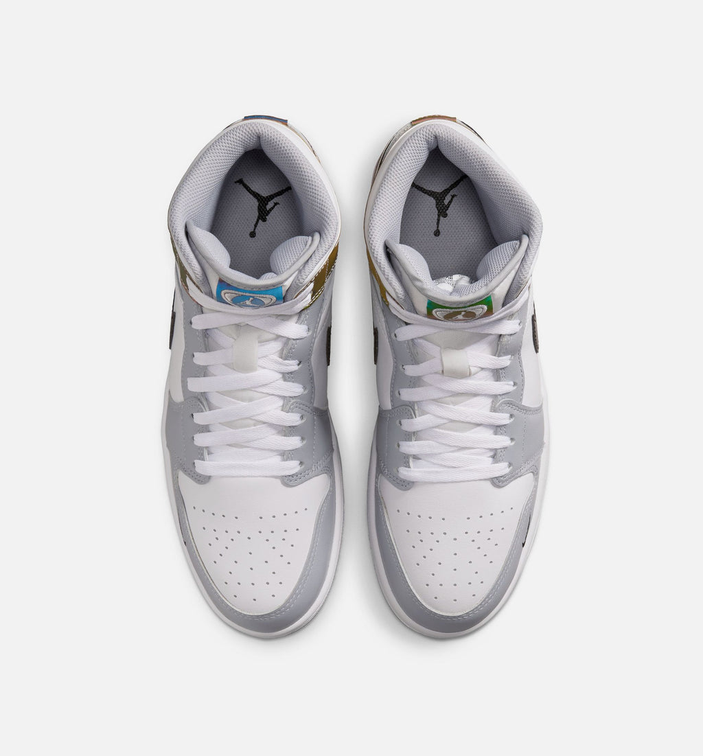 Air Jordan 1 Mid SE Men's Sneakers - Black / Wolf Grey