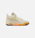 Air Jordan 4 Retro Birds of Paradise Womens Lifestyle Shoes - Coconut MilkMetallic GoldMuslinBright MangoSundialBlack
