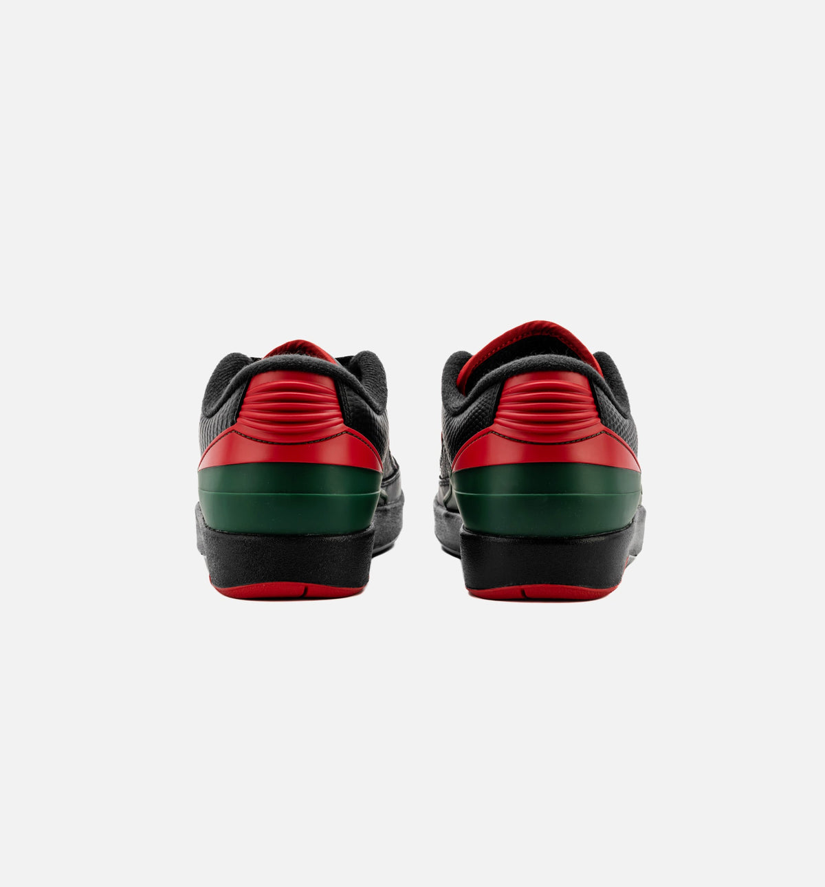 Air Jordan 2 Retro Low Christmas Grade School Lifestyle Shoe - BlackFire RedCement Grey