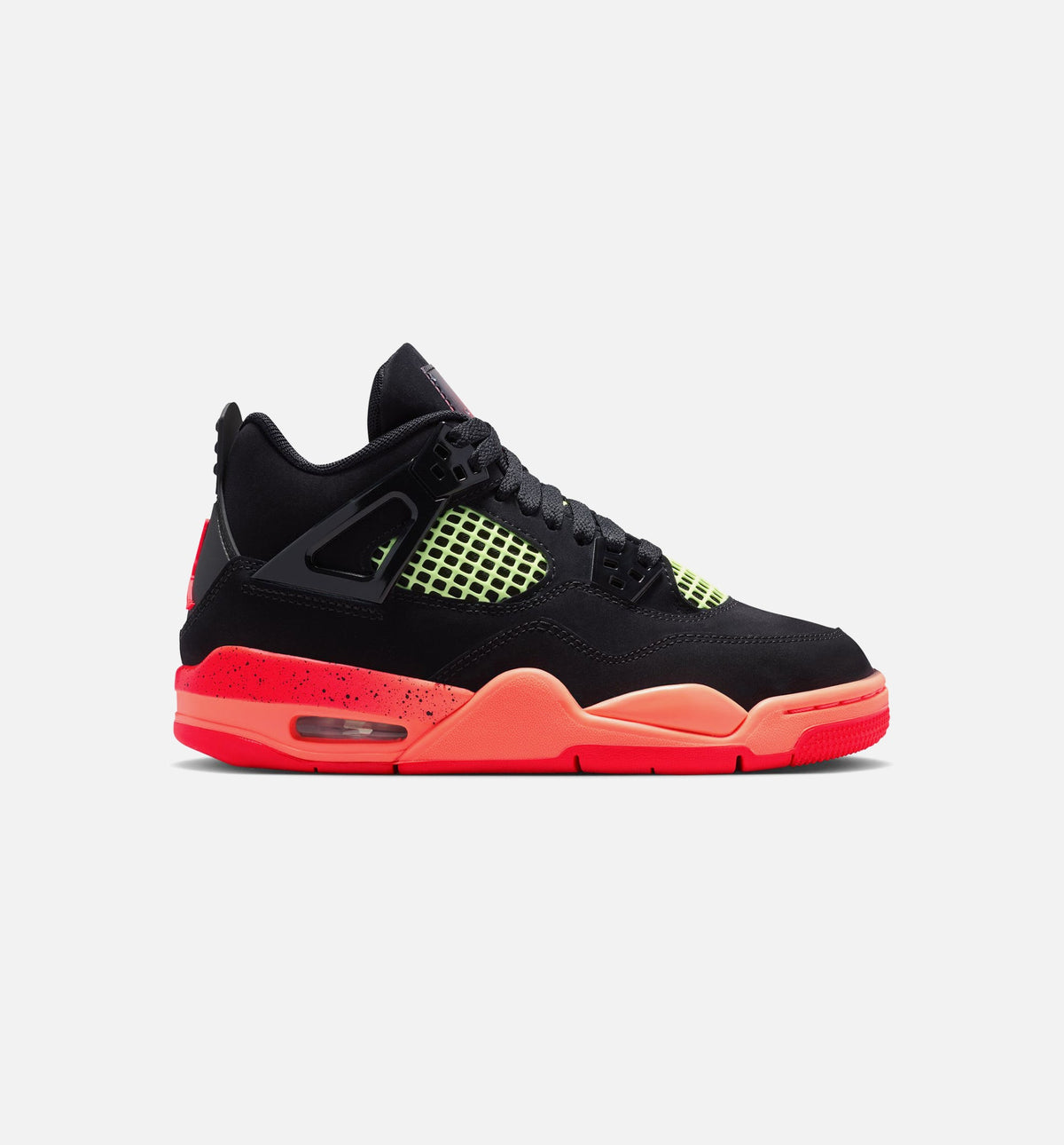 Air Jordan 4 Retro Black Infrared 23 Grade School Lifestyle Shoe - BlackInfrared 23Bright Mango